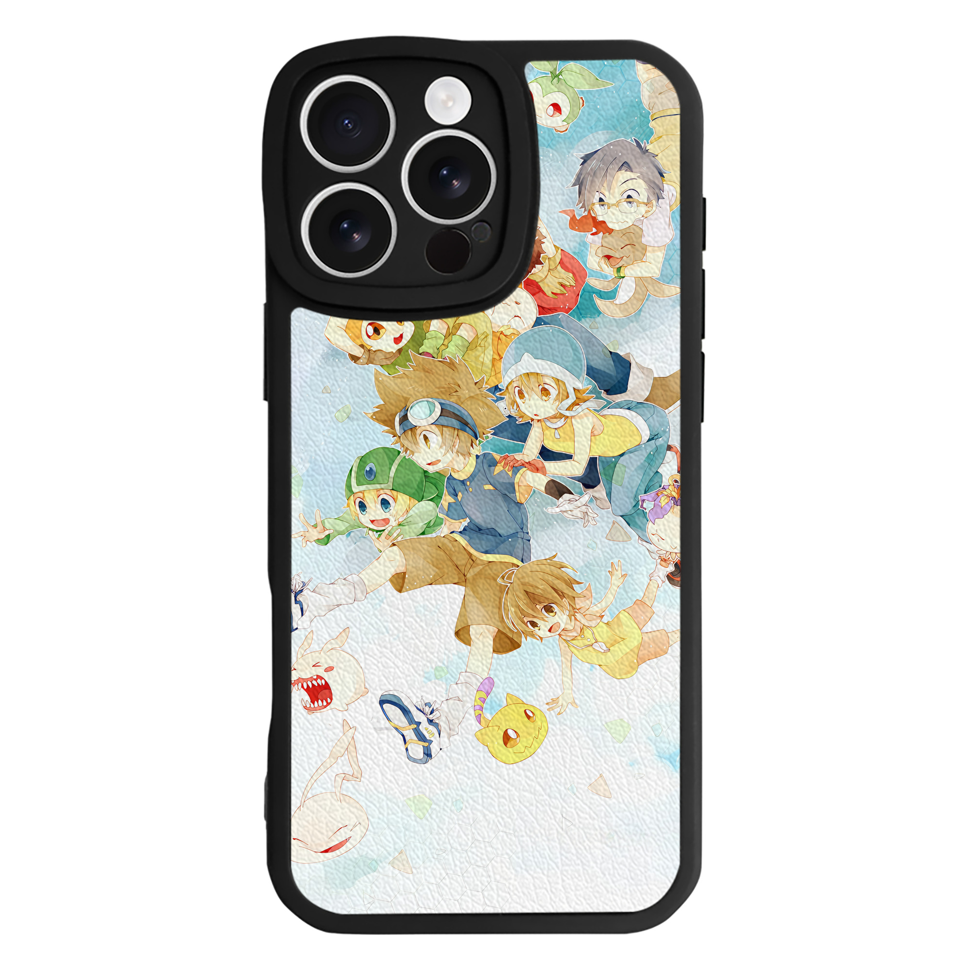 （画像用） Digimon デジタルモンスター/デジモン 【iPhone 16シリーズ対応】シリコンスマホケース（レザー調） 材質：シリコン